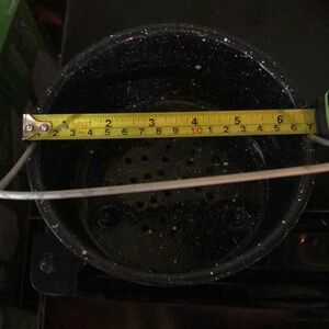 Vintage Black Enamelware Camping Hunting Fishing strainer